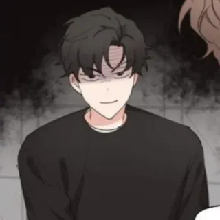🎗 男, 漫画, キャラクター, ニヤリ, アニメ, 男性 telegram sticker