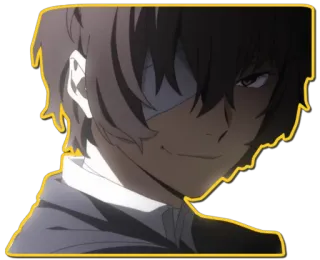 😏 Osamu Dazai Bungou Stray Dogs Anime, Bungou Stray Dogs, Osamu Dazai, Dazai, Postać, Manga telegram sticker