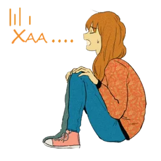 🥲 lll
XAA.... donna, seduta, triste, piangendo, emotivo, cartone animato telegram sticker