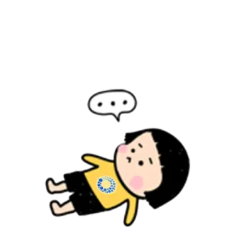 😲 ... 漫画, イラスト, キャラクター, 退屈, 横たわる telegram sticker