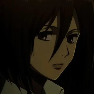 💡 Mikasa Ackerman Attack on Titan Mikasa, Ackerman, Attack on Titan, Anime, Manga, Karakter, Wanita kuat, Pejuang telegram sticker
