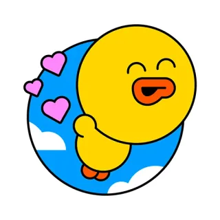 💔 卡通, 可爱, 动物, 鸟, 黄色, 爱, 卡哇伊 telegram sticker