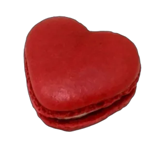 ❤ macaron, heart, red, dessert, sweet, food, valentines telegram sticker