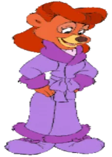 👘 Rebecca Cunningham TaleSpin Cartoon, Figur, Rebecca Cunningham, Käpt'n Balu und seine tollkühne Crew, Tier, Bär telegram sticker