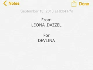 ✖️ September 13, 2018 at 8:04 PM
From
LEONA, DAZZEL
For
DEVLINA whatsapp sticker