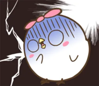 😱 만화, 귀여운, 새, 애니메이션, 충격, 무서운 telegram sticker