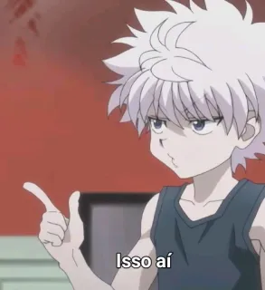 😌 Killua Hunter x Hunter Isso aí アニメ, Hunter x Hunter, キルア, アニメーション, 漫画 telegram sticker
