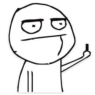 🖕 มีม, นิ้วกลาง, ส่อเสียด, Trollface, มีมอินเทอร์เน็ต, Rage comic, การ์ตูน telegram sticker