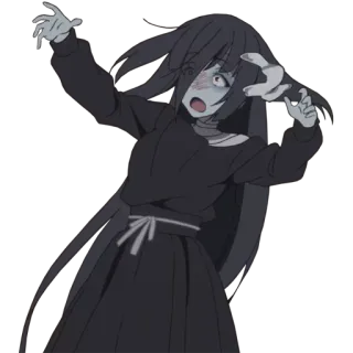 😵 Аниме, Призрак, Жуткий, Японский, Школьница, Ужасы, Страшный, Страх telegram sticker