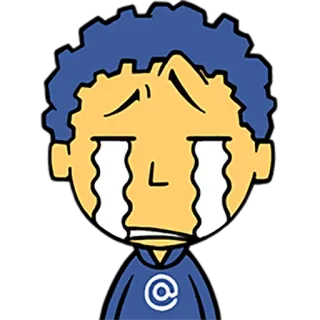 😢 crying, sad, character, cartoon, emotional telegram sticker