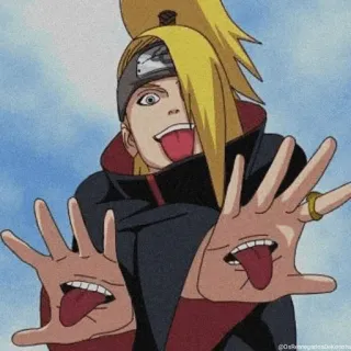 🕸️ Deidara Naruto anime, naruto, deidara, character, cartoon, manga telegram sticker