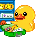 🔀 Ente, Emoji, süß, lustig, Sticker telegram sticker
