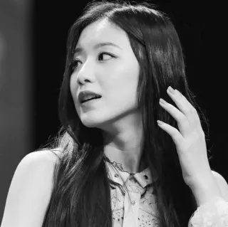 🌫 vrouw, portret, zwart-wit, Koreaans, Aziatisch, schoonheid, persoon telegram sticker
