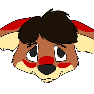 😟 binatang, kartun, anjing, rubah, lucu whatsapp sticker