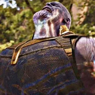 💦 Thanos Avengers ตัวร้าย, ซูเปอร์วายร้าย, มาร์เวล, ทรงพลัง, ถุงมือ telegram sticker