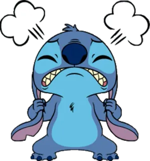 😑 Stitch โกรธ, การ์ตูน, ตัวละคร, สติทช์, ดิสนีย์ telegram sticker