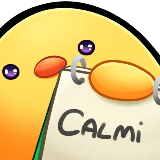 🐤 Calmi lindo, calmado, amarillo, animal, caprichoso, pegatina, alegre whatsapp sticker