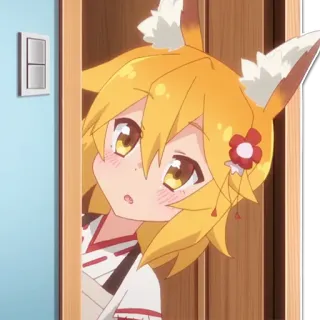 @Lolityt Заботливая лиса Сэнко-сан whatsapp stickers