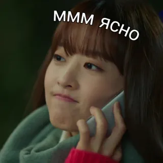 😞 МММ ЯСНО woman, phone, korean, actress, confused telegram sticker