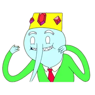 😁 Ice King Adventure Time Eiskönig, Adventure Time, Cartoon, Figur, König, lustig telegram sticker