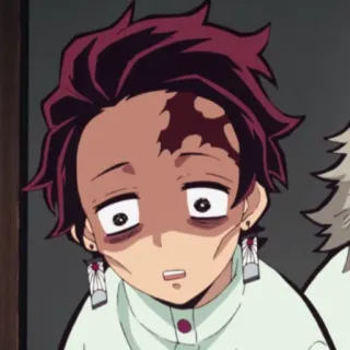 😫 Tanjiro Kamado Demon Slayer อนิเมะ, ดาบพิฆาตอสูร, ทันจิโร่, ตลก, เหนื่อย telegram sticker