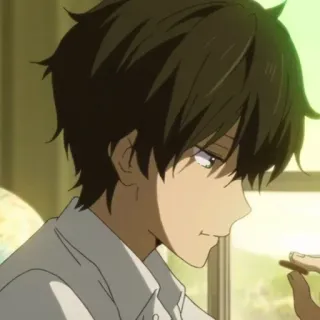 ➖ Houtarou Oreki Hyouka Anime, Personagem, Hyouka, Houtarou, Oreki, Mangá whatsapp sticker