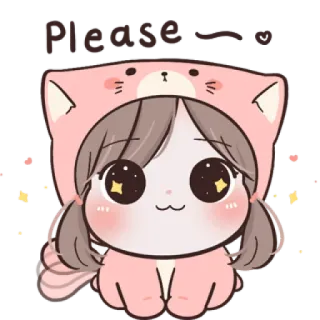🐱 Happiness Life cute, anime, girl, kawaii, bear, chibi telegram sticker