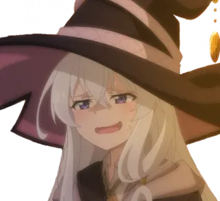 😓 อนิเมะ, แม่มด, ตัวละคร, มังงะ, หมวก, ผู้หญิง, ภาพประกอบ telegram sticker