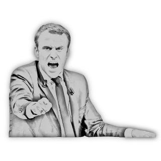 😡 Emmanuel Macron Emmanuel Macron, Presidente francés, Política, Político, Ira, Señalando whatsapp sticker