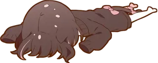 😪 Anime, Manga, Liegend, Mädchen, Süß telegram sticker