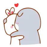 😽 사랑, 하트, 동물, 애정, 커플, 귀여운, 만화 telegram sticker