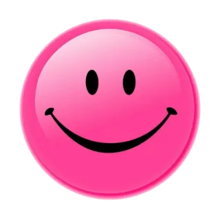 😊 Emoji, Faccina, Rosa, Positivo, Felice, Semplice, Cartone animato telegram sticker