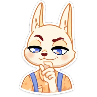 🤔 coelho, coelhinho, desenho animado, animal, personagem, fofo, emoji telegram sticker