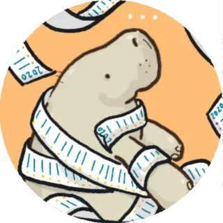 Lamentino the manatee telegram stickers