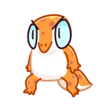 🏃 กิ้งก่า, สัตว์เลื้อยคลาน, การ์ตูน, สัตว์, สีส้ม, โกรธ telegram sticker