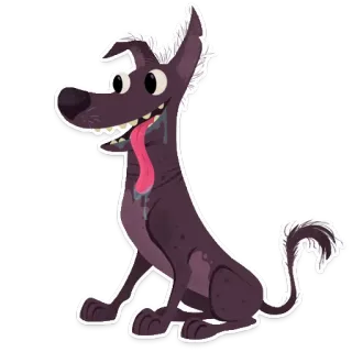 🐏 dog, cartoon, animal, cute, sticker telegram sticker