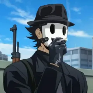 🚬 Anime, Arma, Fumando, Máscara, Misterio, Acción telegram sticker