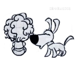 💬 Birodar1991 Cartoon, Hund, Kind, Strichzeichnung, Illustration telegram sticker