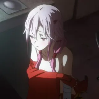 🌸 Yuzuriha Inori Guilty Crown Anime, Dziewczyna, Inori, Yuzuriha, Guilty Crown, Smutny telegram sticker
