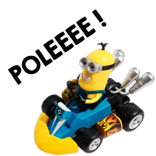 🚙 Minion cartoon, banana, minion, kart, race, yellow, vehicle telegram sticker