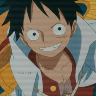 😃 Luffy One Piece Nitoryu anime, one piece, luffy, kartun telegram sticker