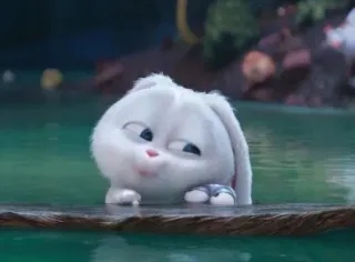 🤭 Snowball The Secret Life of Pets coelho, coelho, animal, fofo, animal de estimação, desenho animado, filme whatsapp sticker