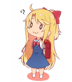 ❓ アニメ, 女の子, 制服, 可愛い, ちび, リュック telegram sticker