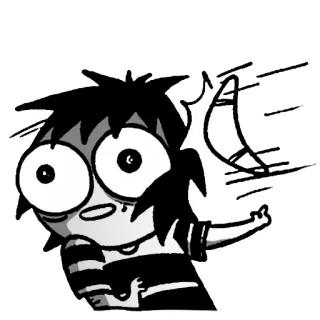 😨 Desenho animado, Bumerangue, Dedo do meio, Ofensivo, Gesto whatsapp sticker