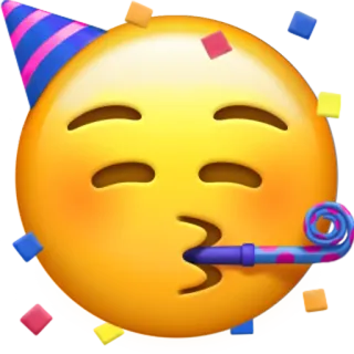 🥳 emoji, celebration, party, birthday, fun, festive, hat, whistle telegram sticker