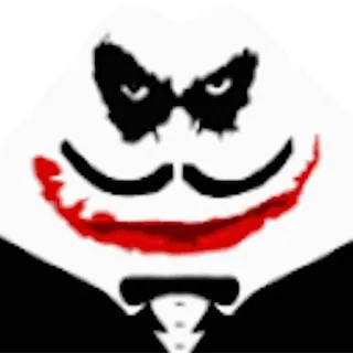 😈 Joker Batman โจ๊กเกอร์, แบทแมน, ดีซีคอมมิกส์, ตัวร้าย, เพ้นท์หน้า, การ์ตูน, ตัวตลก telegram sticker
