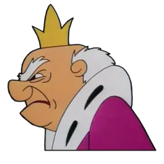 😠 rei, bravo, desenho animado, real, coroa telegram sticker