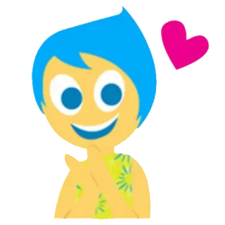 😍 Joy Inside Out radość, w głowie się nie mieści, disney, pixar, emoji, serce, szczęśliwy telegram sticker