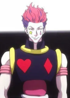🙂 Hisoka Hunter x Hunter Anime, Villano, Magia, Payaso, Cartas whatsapp sticker