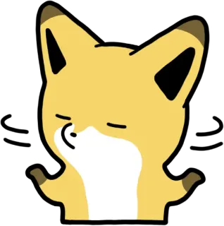 😕 キツネ, 動物, 可愛い, アニメ, 肩をすくめる telegram sticker